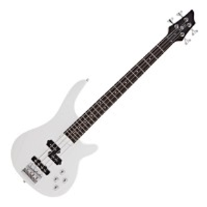 3/4 Chicago Bass Guitar by Gear4music, White