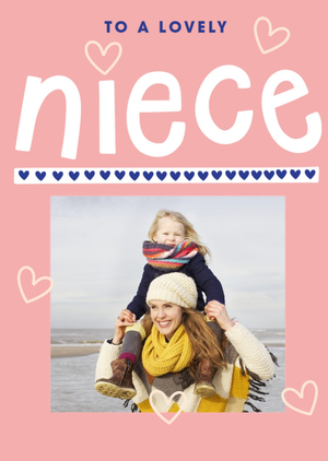 Moonpig Bold Fun Happy Niece Photo Upload Birthday Card