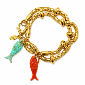 Fishy Bracelet - Orange (6.5")