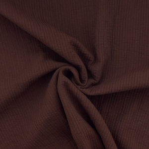Tissu coton surpiqué - Cacao