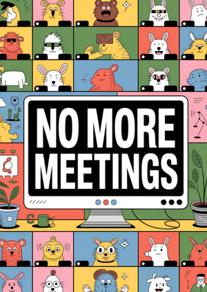 Moonpig No More Meetings Cartoon Retirement Card