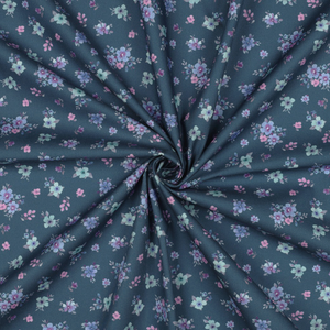 Tissu popeline de coton Soline - Bleu pétrole