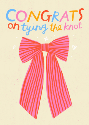 Jolly Awesome Congrats On Tying The Knot Wedding Card