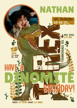 The Natural History Museum Natural History Museum T-Rex Photo Upload Birthday Card