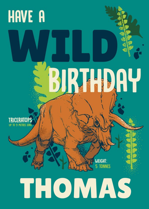 The Natural History Museum Natural History Museum Triceratops Birthday Card