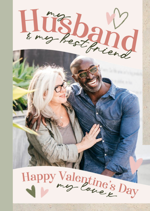 Moonpig Husband And Best Friend Photo Upload Valentine's Day Card