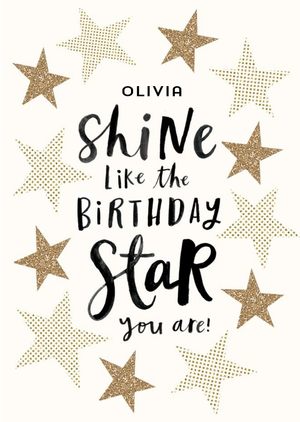 Moonpig Shine Like The Birthday Star You Are Card
