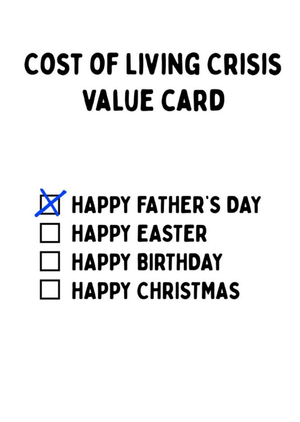 Moonpig Cost Of Living Crisis Value Father's Day Card