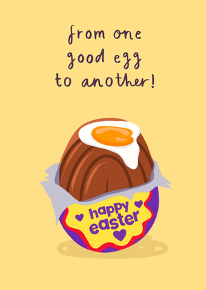Moonpig From One Good Egg To Another Illustrated Easter Card