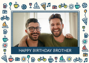 Moonpig Hobbies Birthday Photo Upload Card - Brother