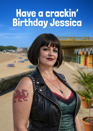 Moonpig Have A Crackin' Birthday Beach Scene Photo Upload Card