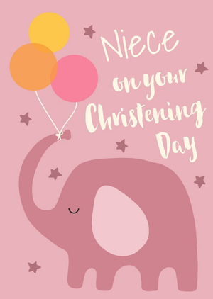 Moonpig Christening Modern Photo Upload Thank You Card