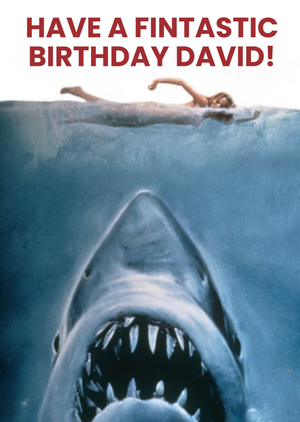Moonpig Jaws Fintastic Birthday Card - Universal