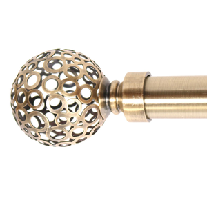 25_28mm Cairo Antique Brass Extendable Curtain Pole 1221