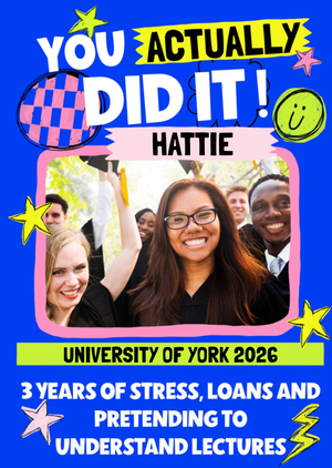 Moonpig You Actually Did It Colourful Typographic Photo Upload Graduation Card