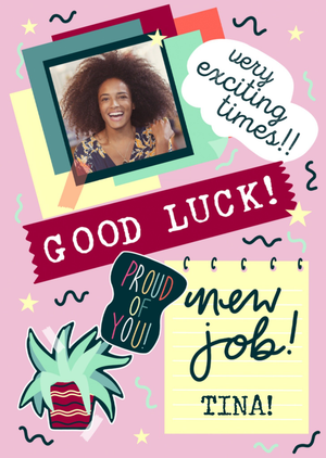 Moonpig Very Exciting Times Proud Of You Photo Upload New Job Card