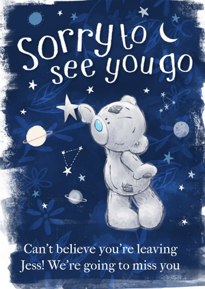 Tiny Tatty Teddy Tatty Teddy Stars And Constellations Sorry To See You Go Leaving Card