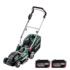 Metabo RM 36-18 LTX BL 18V Brushless 360mm Push Lawn Mower With 2 x 5.2Ah Batteries
