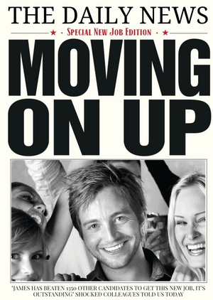 Moonpig Designers The Daily News Moving On Up New Job Photo Card