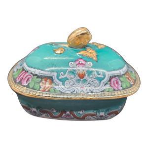Vintage Porcelain Handpainted, Transfer Marked/Numbered Soap Dish With Drain