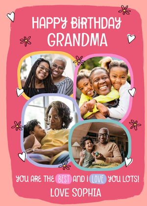 Moonpig Happy Birthday Grandma Photo Upload Card