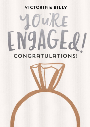 Moonpig Editable You’re Engaged Congratulations Card