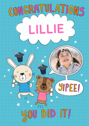 Moonpig Designers Congratulations Yipee You Did It Photo Upload Exam Card