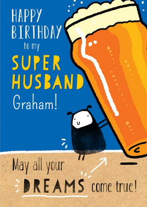 Moonpig Funny Step Husband Birthday Card