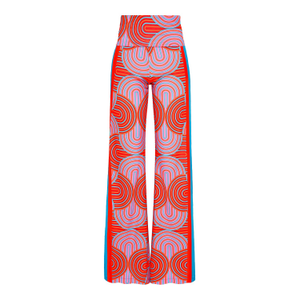 Orange Labyrinth Stretch Flare Trousers (M)