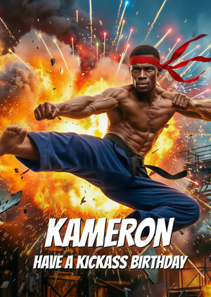 Moonpig Have A Kickass Birthday Martial Arts Photo Upload Card