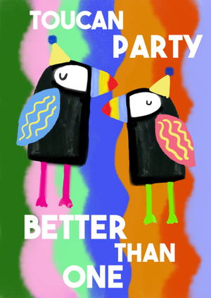 Moonpig Toucan Party Better Than One Eleanor Bowmer Birthday Card