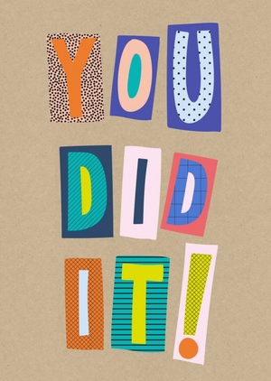 Moonpig Word Up You Did It Card