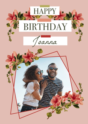 The Natural History Museum Natural History Museum Floral Photo Upload Birthday Card