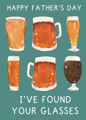 Moonpig Funny Beer Joke I've Found Your Glasses Father's Day Card