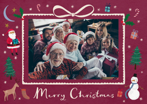 Moonpig Festive Photo Upload Christmas Card