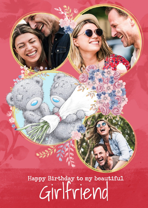 Me To You Cute Tatty Teddy Birthday Card - Girlfriend - Photo Upload