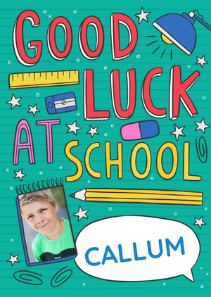 Moonpig Designers Damien Barlow New School Photo Upload Good Luck Irish Card