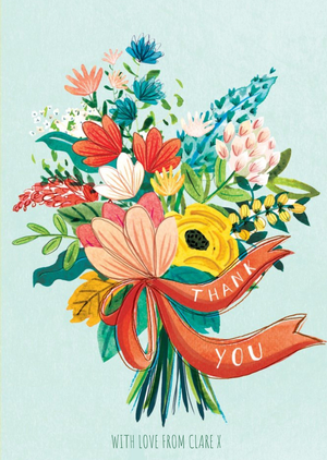 Moonpig Floral Thank You Card