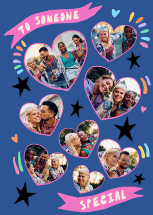 Moonpig Colourful Collage Hearts Photo Upload To Someone Special Card