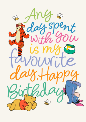Disney Winnie The Pooh Birthday Card