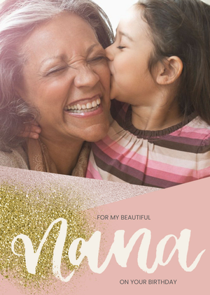Moonpig Birthday Photo Upload Card - For My Beautiful Nana