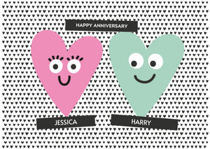 Moonpig Anniversary Card - Love Hearts - Happy Anniversary