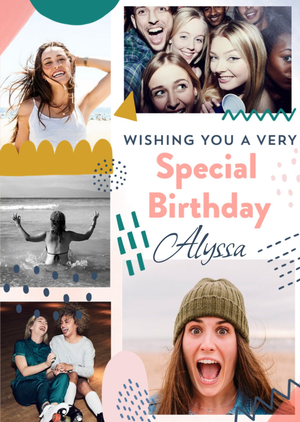 Moonpig Collage Photo Upload Special Birthday Card