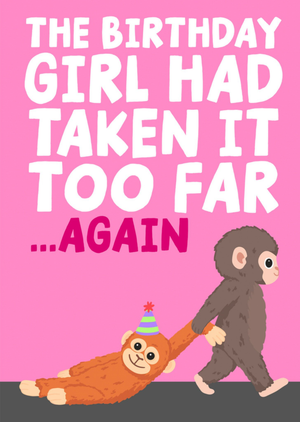 Moonpig Funny Illustrated Birthday Girl Birthday Card
