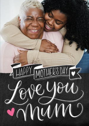 Moonpig Chalkboard I Love You Mum Photo Upload Mother's Day Card