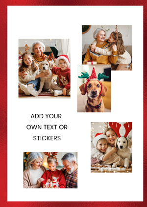 Moonpig Red Frame Create Your Own Design Photo Upload Christmas Card