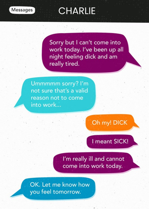 Moonpig Auto What?? Feeling Sick Typo Personalised Card