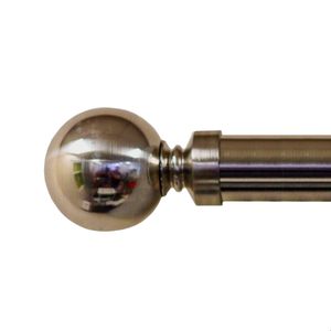 25_28mm Ball Eyelet Antique Brass Curtain Pole 1834