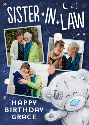 Me To You Tatty Teddy Sister In Law Photo Upload Birthday Card