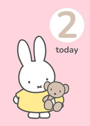 Moonpig Miffy Two Today Birthday Card